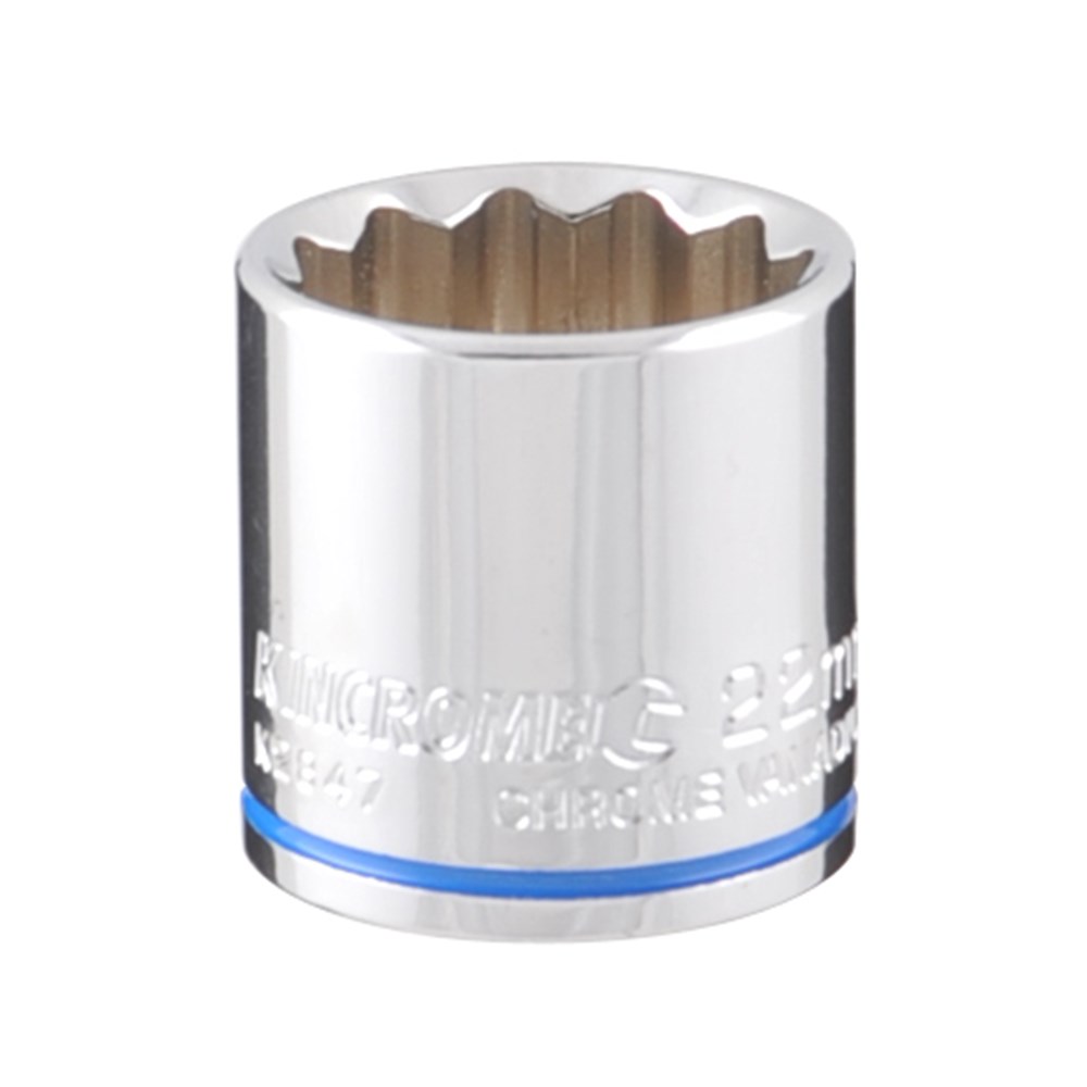 KINCROME SOCKET 3/8'' DVE 22MM MIRROR POLISH